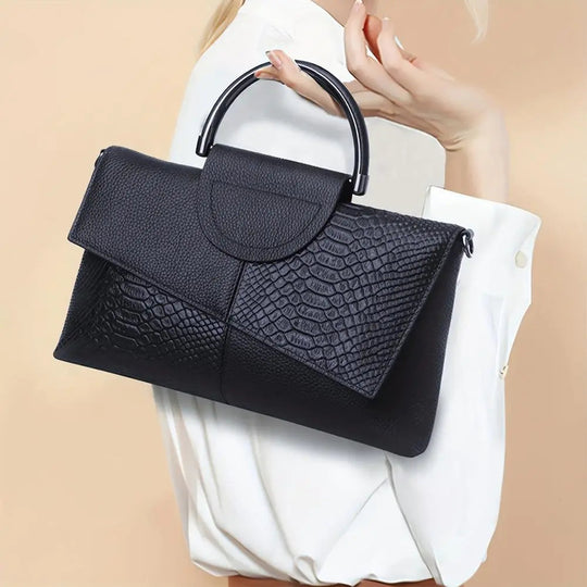 Celeste Croc-Embossed Luxury Bag