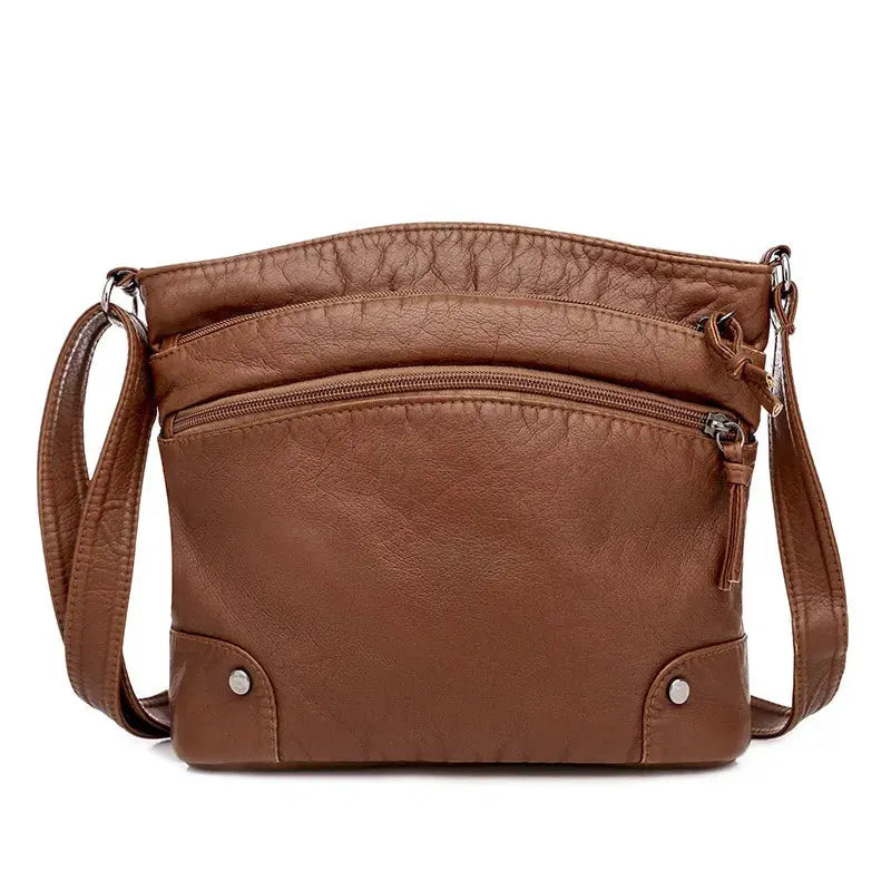 Nancy's Retro Charm | Soft Leather Anti-Theft Messenger Bag