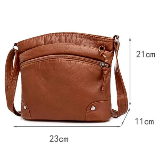 Nancy's Retro Charm | Soft Leather Anti-Theft Messenger Bag