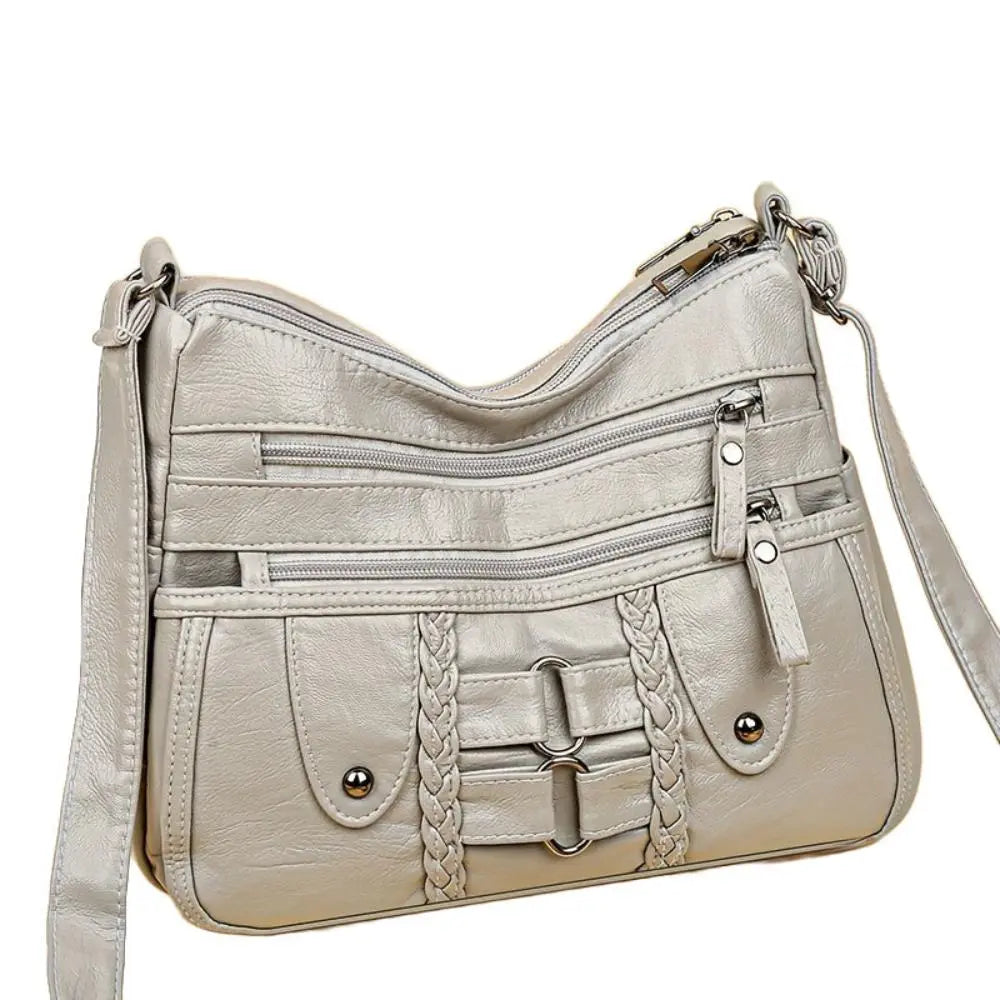 Nancy's Rivet-Accented Crossbody | Anti-Theft Crossbody Bag