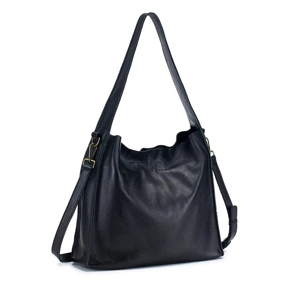 Nancy's Timeless Elegance | Genuine Cowhide Leather Tote Bag