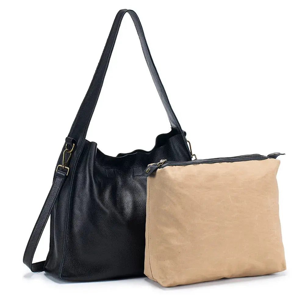 Nancy's Timeless Elegance | Genuine Cowhide Leather Tote Bag