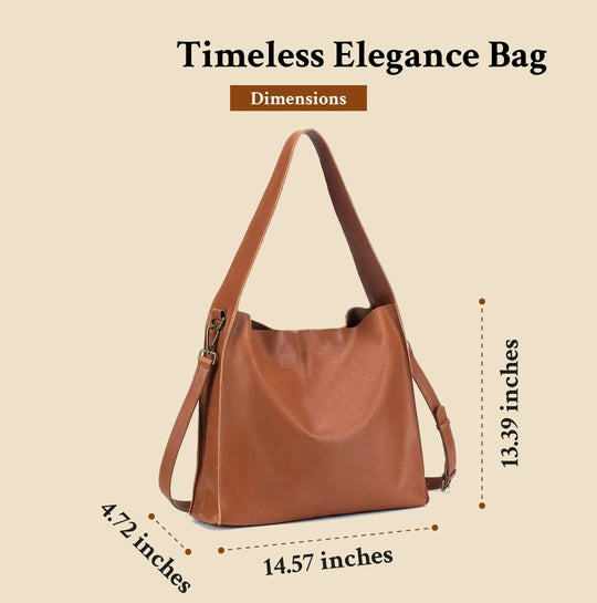 Nancy's Timeless Elegance | Genuine Cowhide Leather Tote Bag