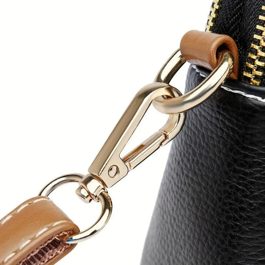 Mila Litchi Embossed Crossbody Bag